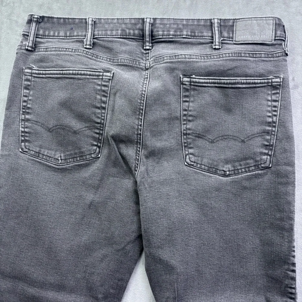 American Eagle Mens Original Straight AirFlex+ Jeans Gray 38x30